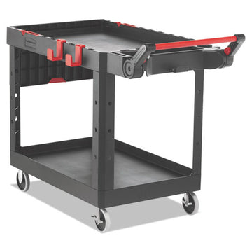 Rubbermaid® Commercial Heavy Duty Adaptable Utility Cart, 2 Shelves, 25.2w X 51.5d X 36h, Black freeshipping - TVN Wholesale